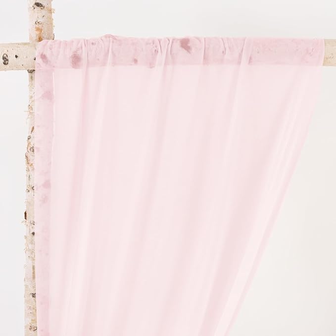 MLMW Wedding Arch Draping Fabric 1 Panel 29" x 20Ft Easter Pink Sheer Wedding - Image 2