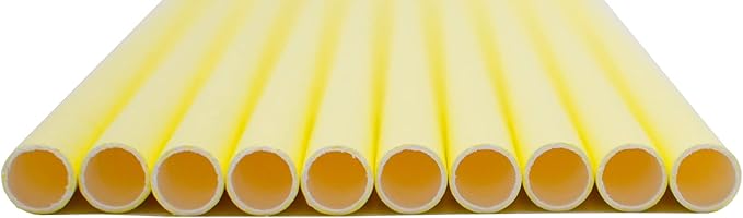 Pack of 300 Pastel Yellow Biodegradable 4-Ply Paper Drinking Straws - Image 3
