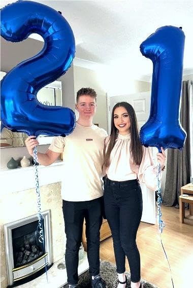 40 Inch Big Blue Number 2 Balloon Birthday Decoration, Number 2 Helium Balloon - Image 8