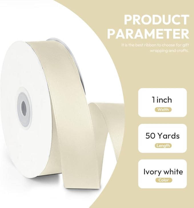 1" x 50 Yards Satin Ribbon - Image 2