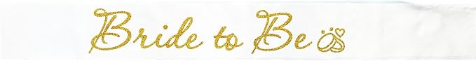 White Bride to Be Sash for Bridal Shower Bachelorette Party Wedding Hen Party - Image 2