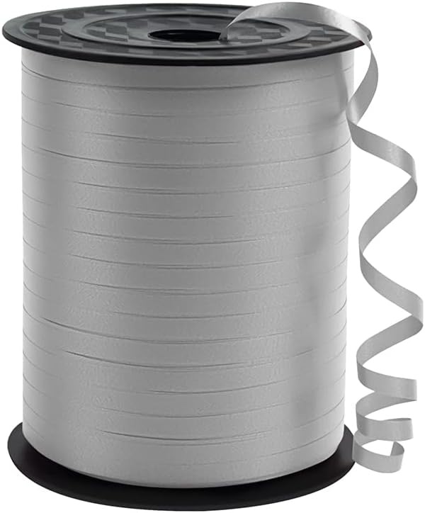 KMER LIFE Premium Silver Curling Ribbon, 1/5" Wide x 500 Yards Christmas by KMERLIFE