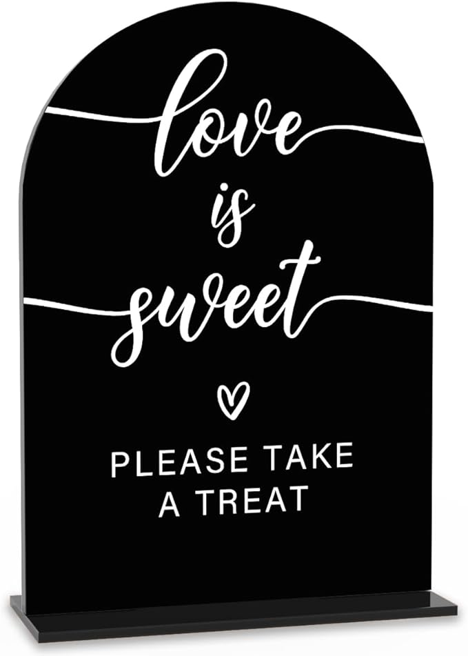 Acrylic Wedding Sign Love is Sweet Sign by KongMoTree