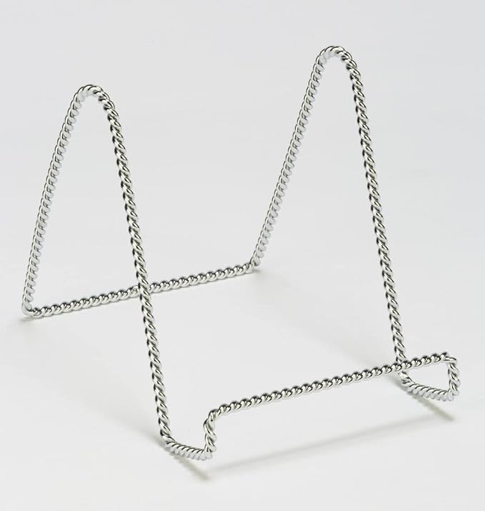 TRIPAR Decorative Twisted Wire Stand, Chrome Display Tabletop Easel Sleek & - Image 7