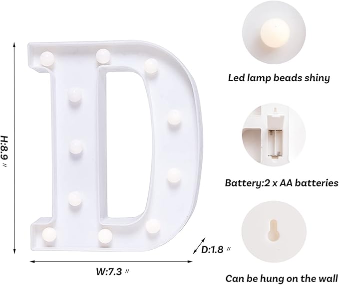 Foaky LED Letter Lights Sign Marquee Light Up Letters Sign - Image 3