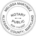 MaxMark Round Notary Pre-Inked Stamp by Maxmark