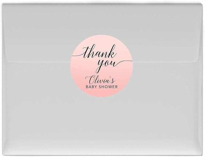 Andaz Press Personalized Blush Pink Rose Elegant Party Collection, Round Circle - Image 4