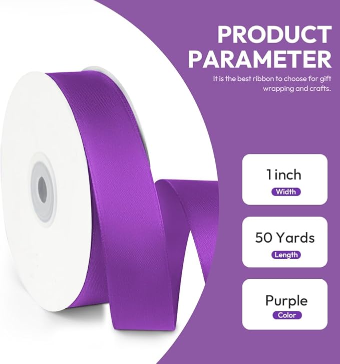 1" x 50 Yards Satin Ribbon - Image 2