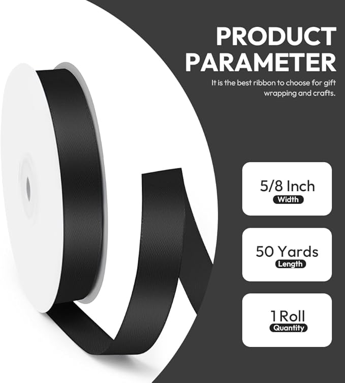 5/8" x 50 Yards Satin Ribbon - Image 2