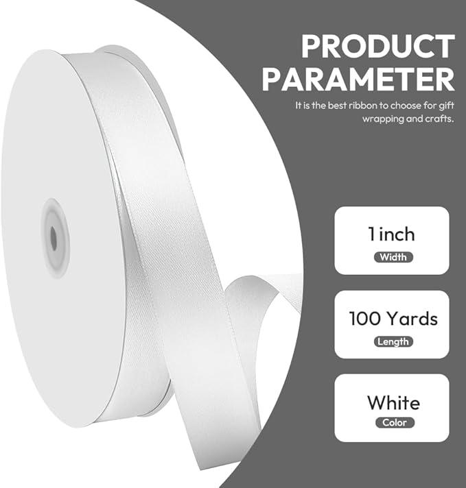 1" x 100 Yards Satin Ribbon - Image 2