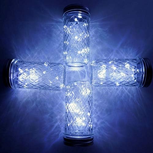 Solar Mason Jar Lid String Lights, 8 Pack 20 Led String Fairy Star Firefly Jar - Image 6