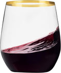 Munfix 48 Pack Plastic Stemless Wine Glasses by Munfix