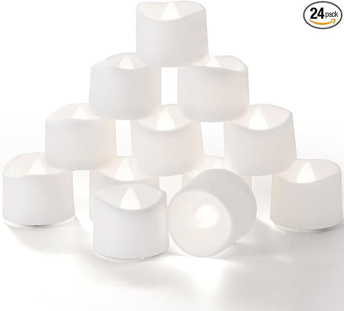 Homemory Timer Tea Lights Candles Battery Operated, 6H Timer Built-in, Auto On by Homemory