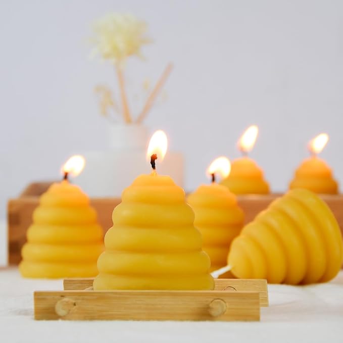 Pack of 12 Beeswax Votive Candles - Image 5