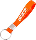 50 Custom Keychains Silicone Personalized Keyrings Customized Bulk by RIYIN