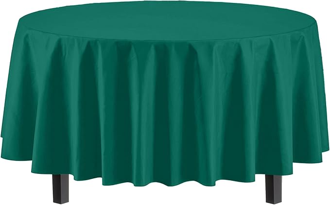 Exquisite 12-Pack Premium Plastic 84-Inch Round Tablecloth - Image 2