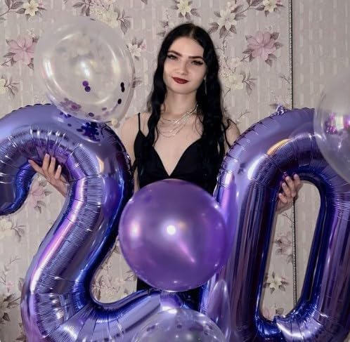 40 Inch Big Purple Number 2 Balloon Birthday Decoration, Number 2 Helium - Image 6