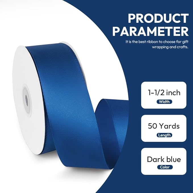 1-1/2" x 50 Yards Satin Ribbon - Image 2