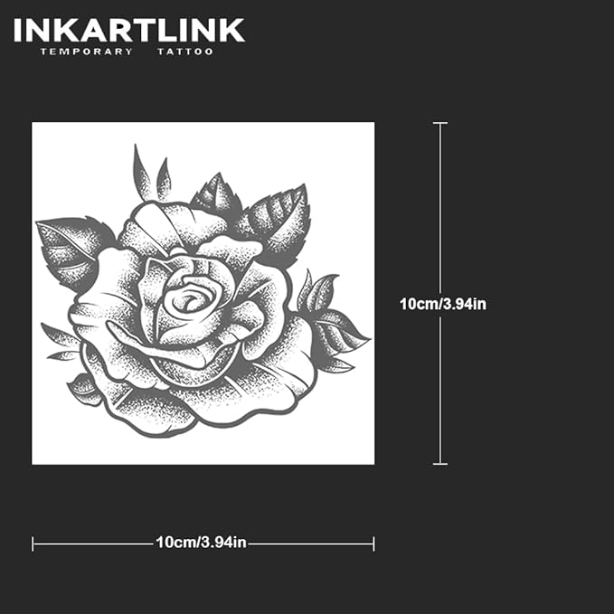 INKARTLINK Tattoo Tech, 2 Sheets Medium Semi Permanent Tattoo, Temporary Tattoos - Image 3