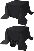Fokitut 2 Pack Waterproof Square Tablecloth, 90x90 Inch, Stain Resistant and by BalsaCircle