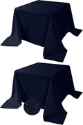 Fokitut 2 Pack Waterproof Square Tablecloth, 90x90 Inch, Stain Resistant and by BalsaCircle