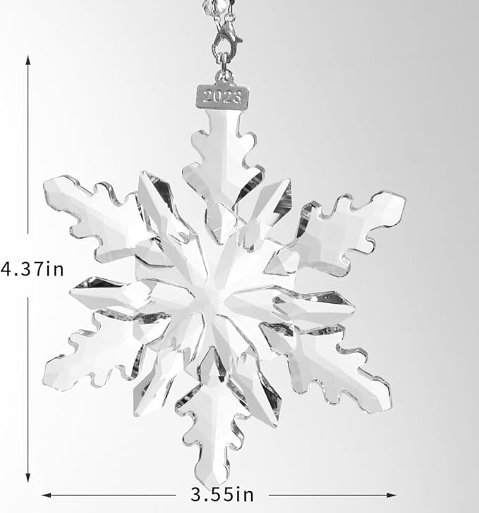 2024 Christmas Ornaments Crystal Snowflake Ornaments Annual Edition Christmas - Image 2