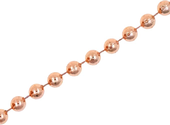 Mandala Crafts 10mm Faux Rose Gold Pearl Beads Roll - Image 3