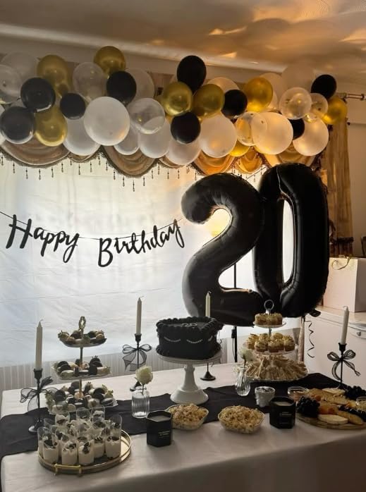 Black Number 10 Balloon, 40 Inch, Birthday Party Decorations, Anniversary & - Image 5