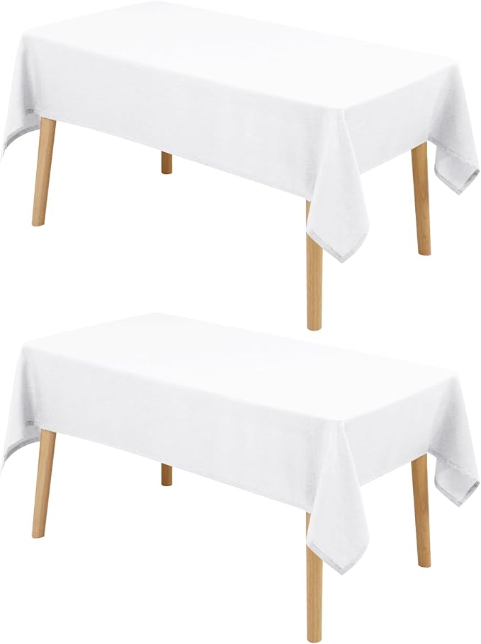 Hiasan 2 Pack Faux Linen Square Tablecloth by Hiasan