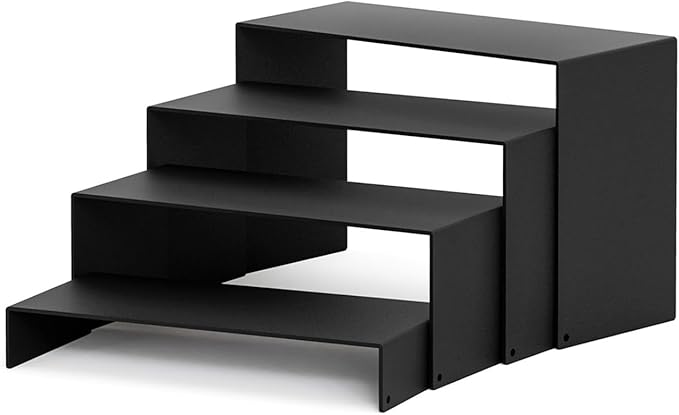 Black Matte Metal Display Stand, Metal Rectangular Display Shelf - Image 2