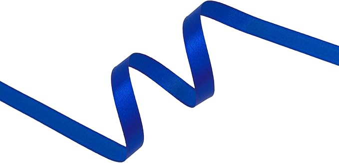 Dark Royal Blue Satin Ribbon 3/8 inch X Continuous 50 Yards, Single Face - Image 2
