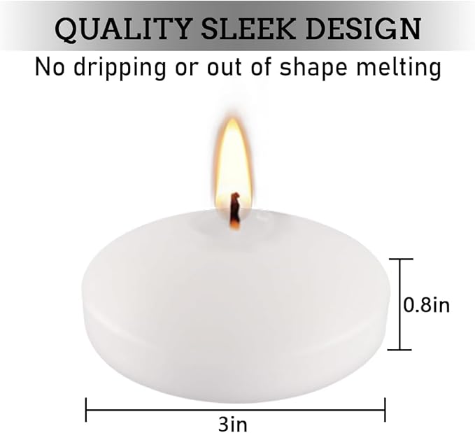 36 Floating Candles, Smoke-Free and odorless, Burning continuously - Image 4