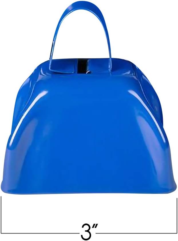ArtCreativity 3 Inch Blue Metal Cowbell Noisemakers Loud Metal Cowbell Noise - Image 3