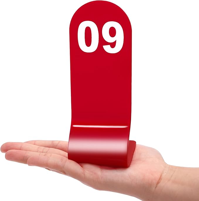Okllen 1-30 Table Numbers Red, Restaurant Acrylic Order Numbers, Double Sided - Image 3