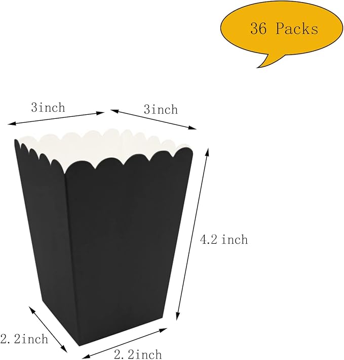 36 Pcs Popcorn Boxes Mini Paper Popcorn Box Cardboard Popcorn Container - Image 2