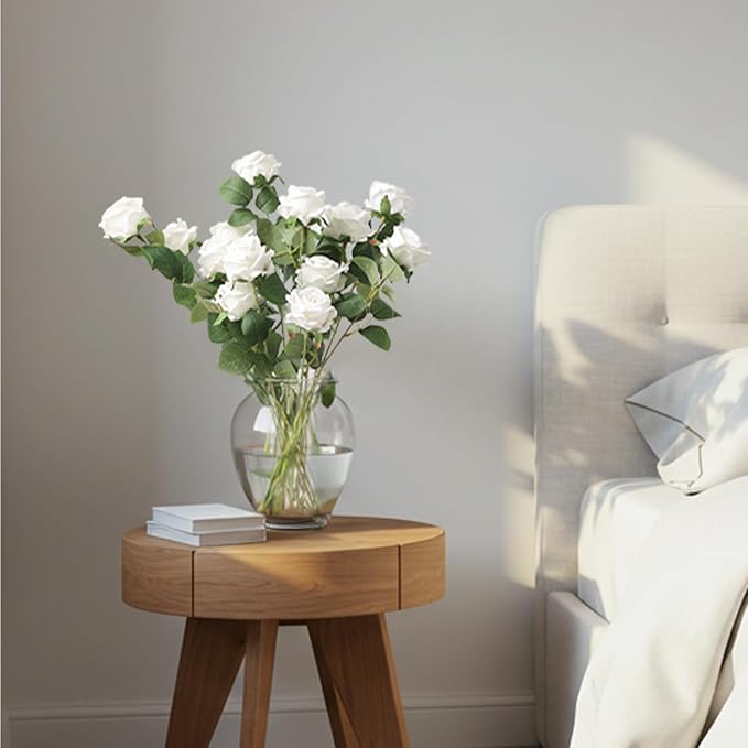 60PCS Artificial Roses Bulk, Realistic White Flowers - Image 5