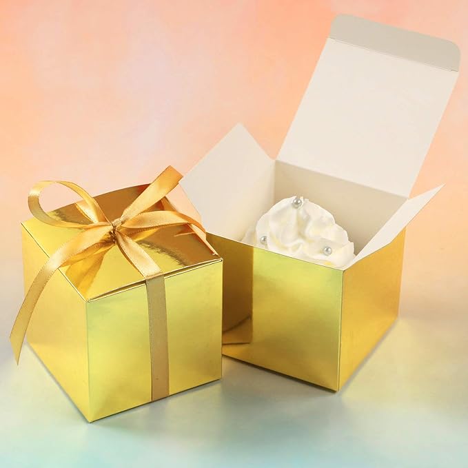 COTOPHER 100pcs Small Gift Boxes, Favor Boxes 2x2x2 inches Paper Gift Boxes - Image 4