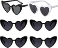 Bachelorette Party Favor Sunglasses 6 Pack, Retro Cat Eye Heart Sunglasses by Kmopom