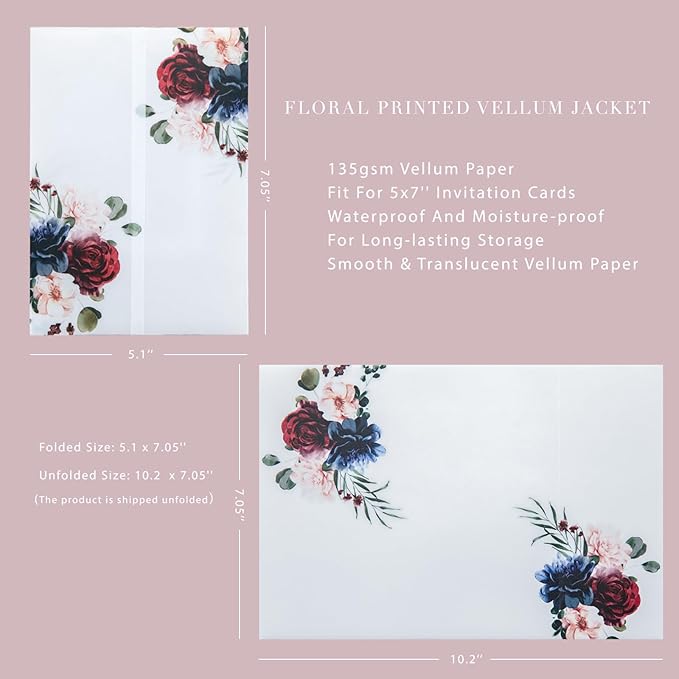 PONATIA 50 PCS 135gsm Vellum Jackets - Image 4