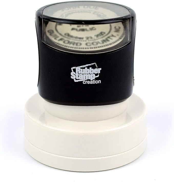 MaxMark Round Notary Pre-Inked Stamp - Image 2