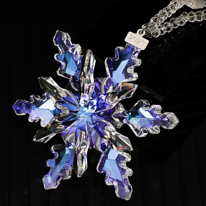 2024 Christmas Ornament Crystal Snowflake Ornaments Annual Edition Christmas - Image 5