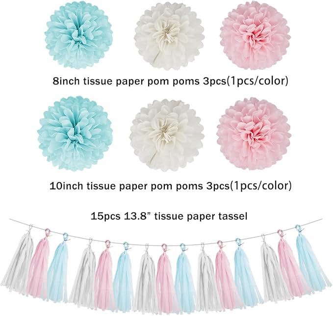 Gender Reveal Decorations Blue Pink - Image 2