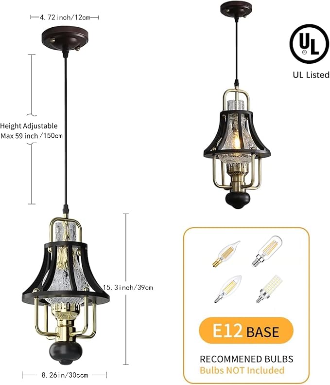 Farmhouse Chandelier Modern Hanging Light, Vintage Rustic Pendant Lights Fixture - Image 2