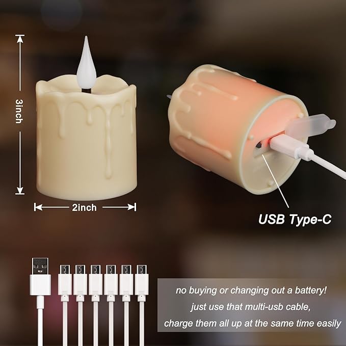FREEPOWER Rechargeable Flameless LED Votive Candles - Image 3