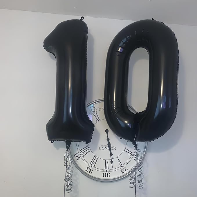 Black 5 Balloon Number, 40 Inch Number 5 Balloon Large Black 5 Foil Mylar - Image 5