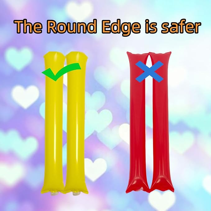 48pcs Round Head Boom Sticks Thunder Sticks Cheering Sticks Team Spirit Plastic - Image 3