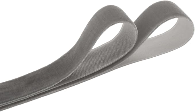 Vintage Silver Velvet Ribbon, 1 Inch X 25Yd - Image 3