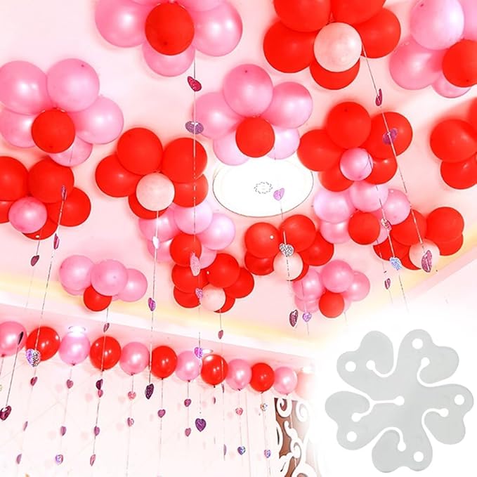 ROYALHOUSE Flower Balloon Clips Flower Shape Balloon Clips Holder 5 Balloon Clip - Image 4