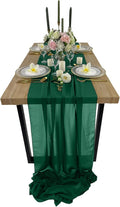 EHLDekol 10ft Chiffon Table Runners 27x120 inches Romantic Sheer Wedding Table by EHLDekol