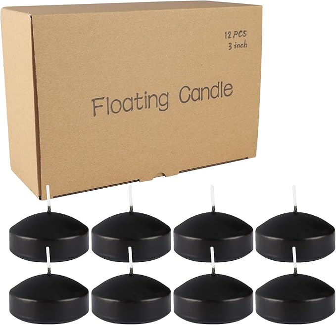 Black 3-Inch Floating Candles - Image 4